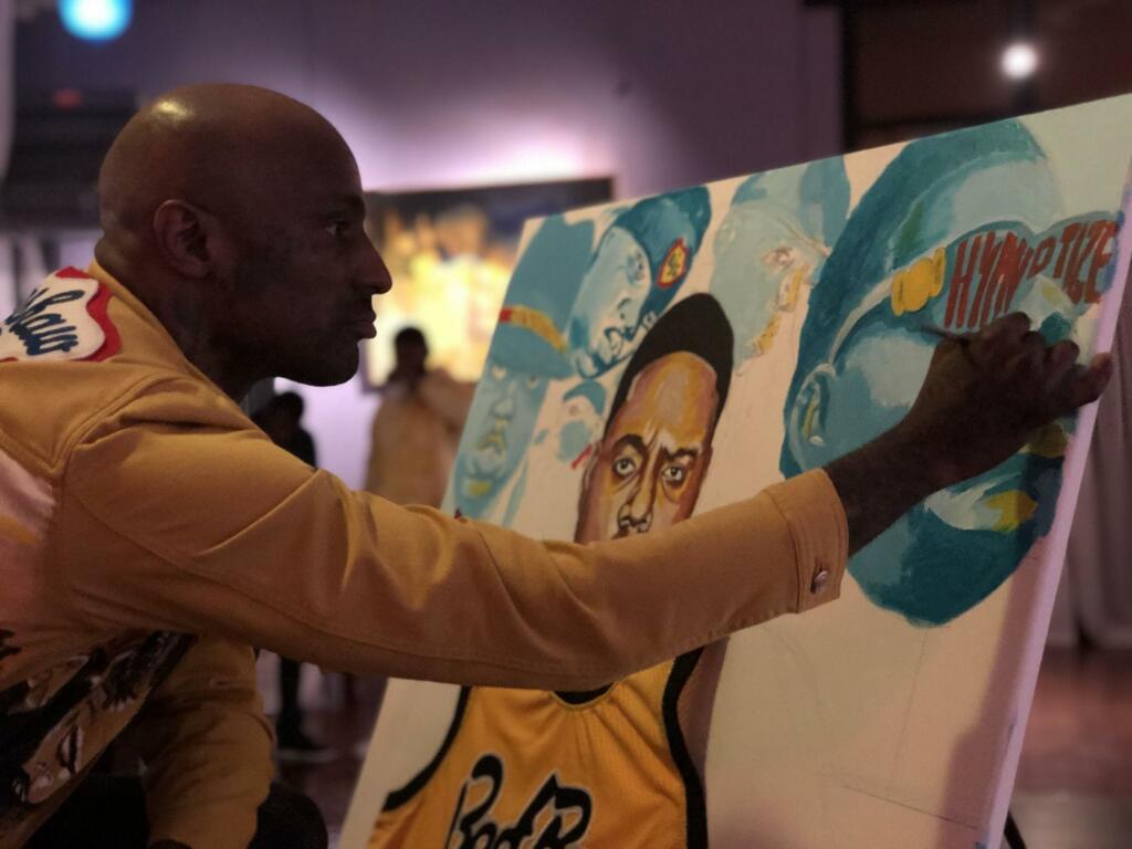 Artist painting a picture