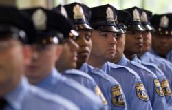 Row of Philadelphia Police Officers