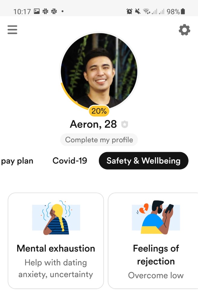 Aeron Bumble Profile Screenshot