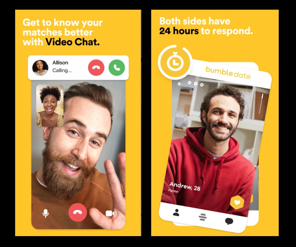 Previews of features on Bumble premium