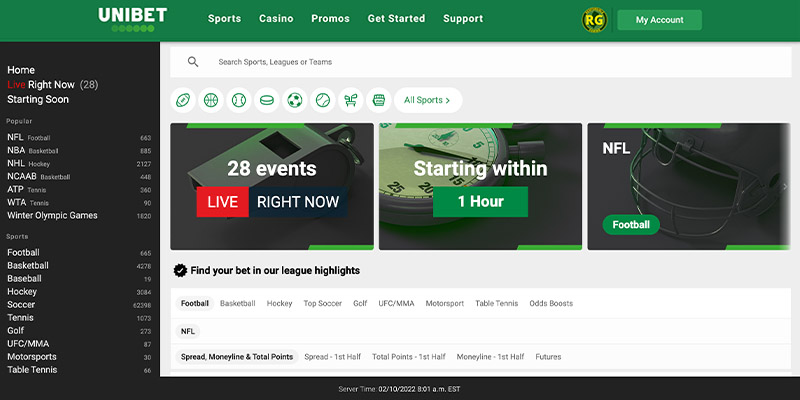 unibet NJ online sports betting global brand dashboard