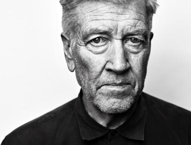 Black and white portrait of David Lynch