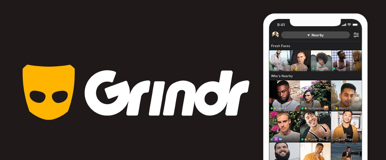best hookup site for gay men - grindr logo