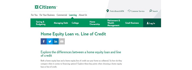 citizens home equity loans