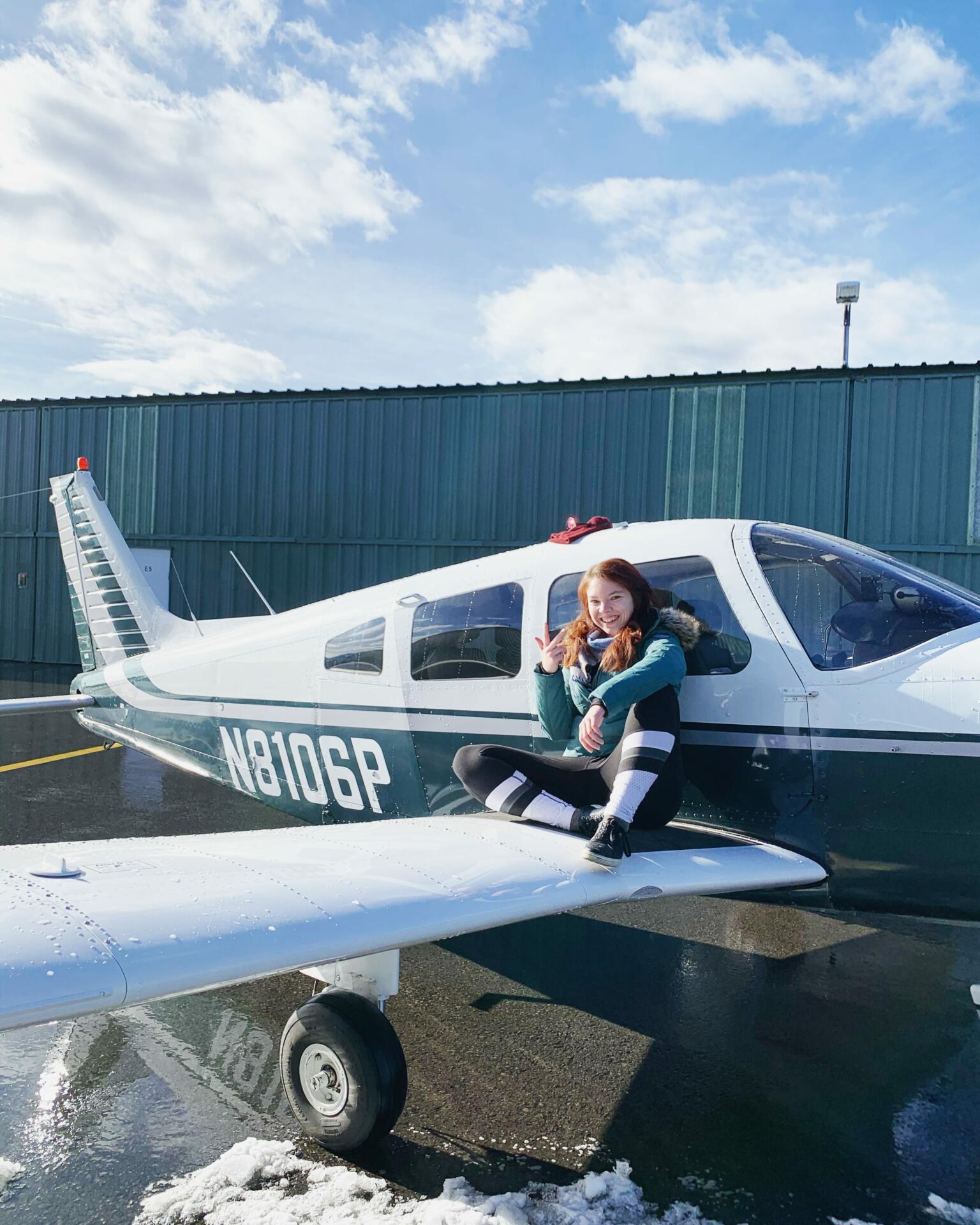 girl on the plane