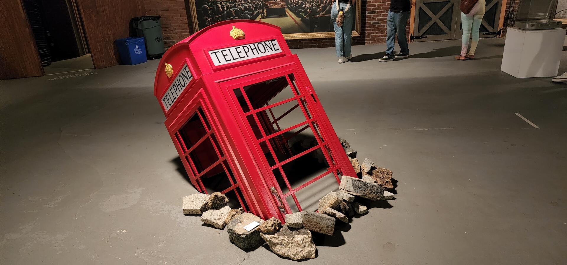 banksy phone booth