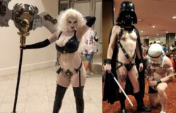 cosplayers in sexy outfits