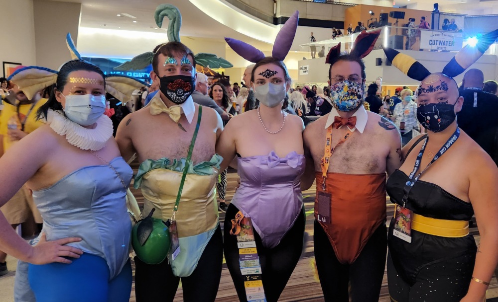 cosplayers in sexy outfits