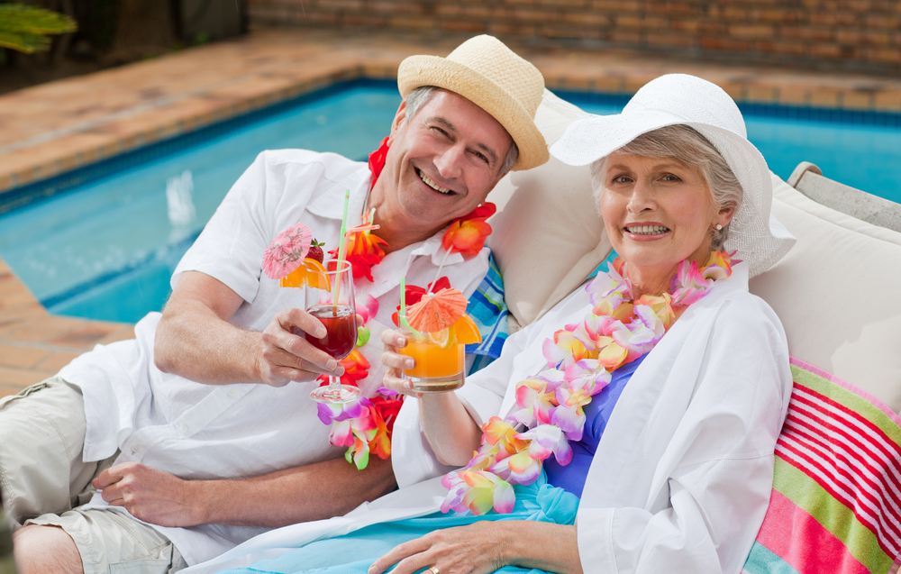 couple on a cruise ship